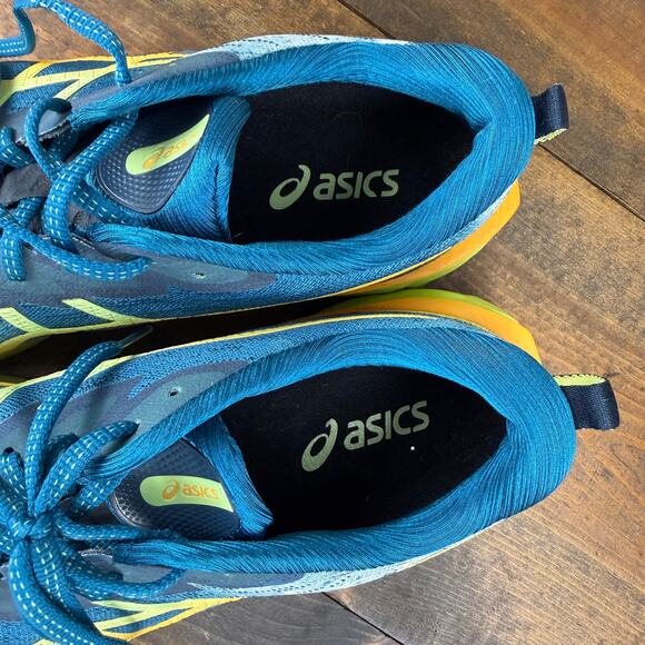 ASICS Novablast 2 Running Shoes Sneakers Deep Sea Teal Glow Yellow Men\'s 13 main image 12
